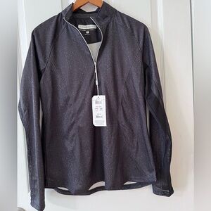 NWT Pebble Beach quarter zip pull over with partial mesh sleeves M